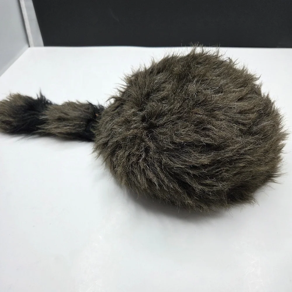 C-P Inc Raccoon Tail Hat Faux Fur Costume Accessory One Size Brown Striped Tail